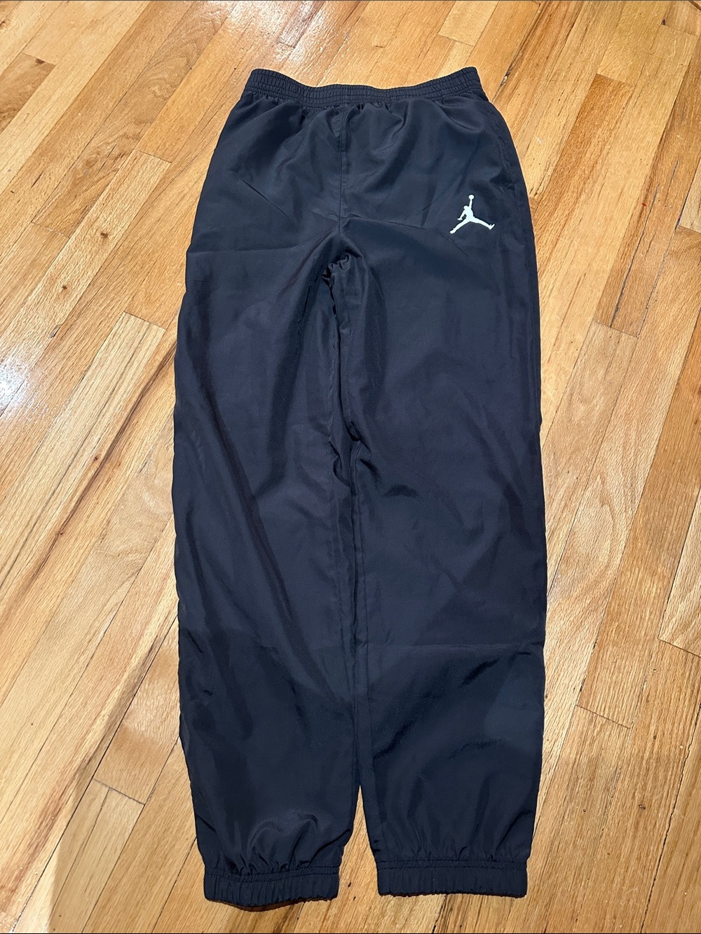 Jordan Black Track Pants with White Jumpman Boys sz Large 100%Polyester